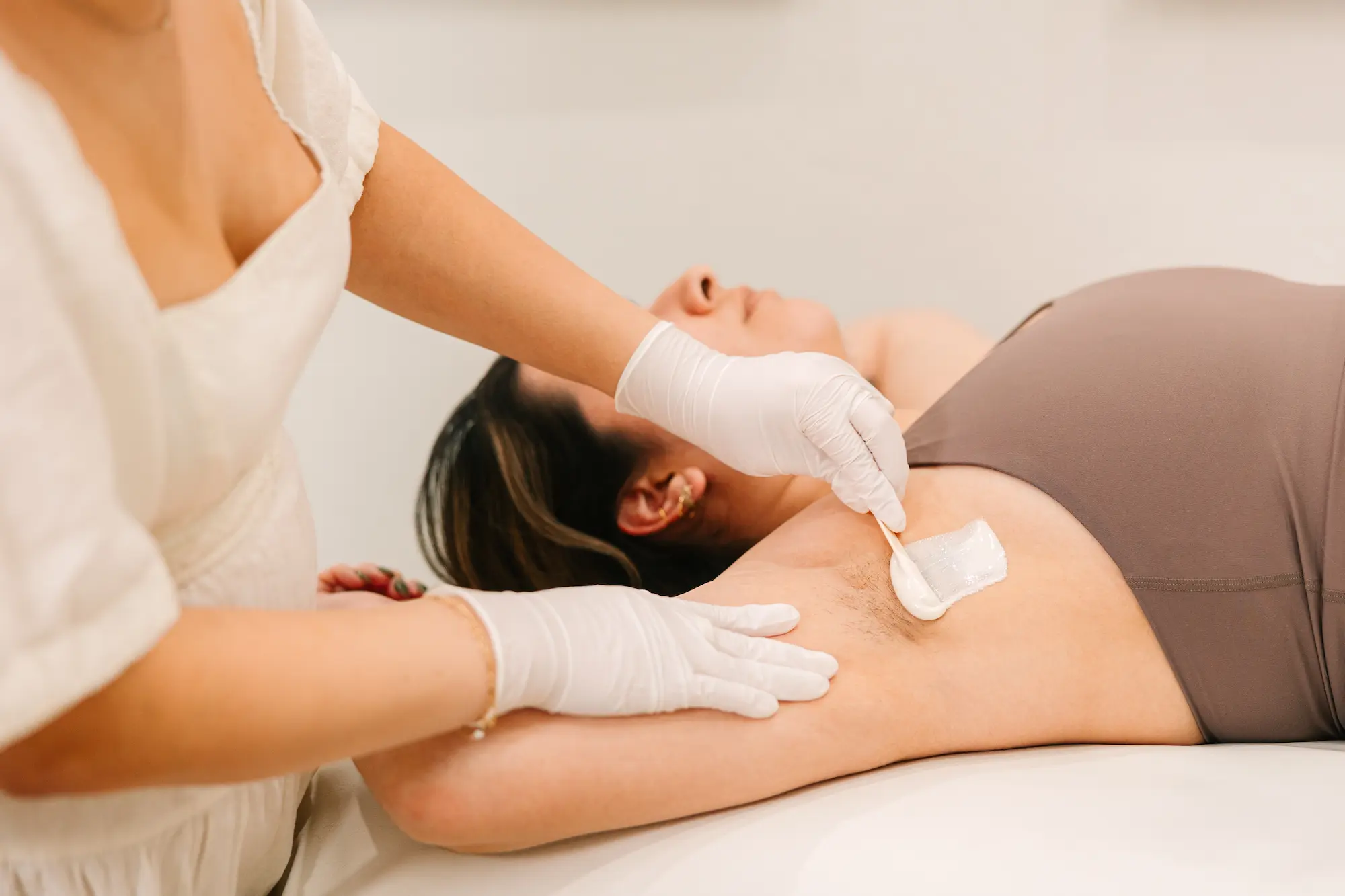 Underarm waxing